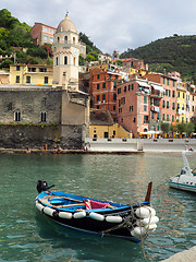 Image showing editorial Vernazza Italy HARBOR Cinque Terre