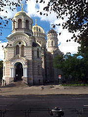 Image showing editorial The Navity of Christ Orthodox Cathedral Riga Latvia