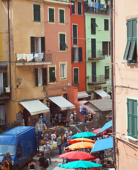 Image showing editorial Vernazza Italy street scene Cinque Terre