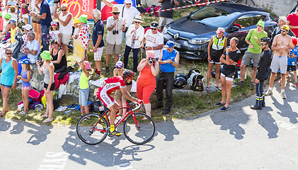 Image showing The Cyclist Luis Angel Mate Mardones on Col du Glandon - Tour de