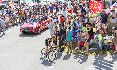 Image showing The Cyclist Reinardt Janse van Rensburg on Col du Glandon - Tour