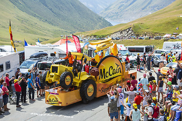 Image showing Mc Cain Vehicle in Alps - Tour de France 2015