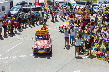 Image showing Cochonou Vehicle in Alps - Tour de France 2015