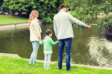 Image showing family walking in summer park