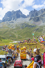 Image showing Mc Cain Caravan in Alps - Tour de France 2015