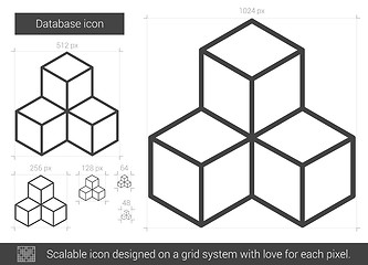 Image showing Database line icon.