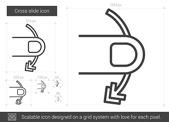 Image showing Cross-slide line icon.