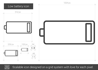 Image showing Low battery line icon.