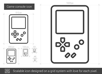 Image showing Game console line icon.