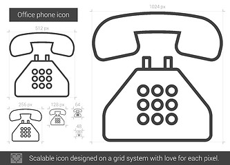 Image showing Office phone line icon.