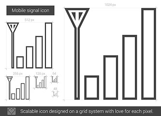 Image showing Mobile signal line icon.