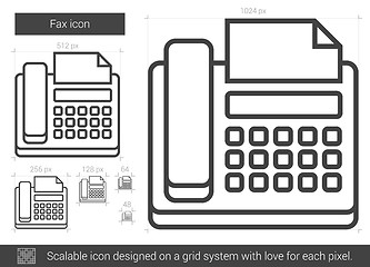 Image showing Fax line icon.