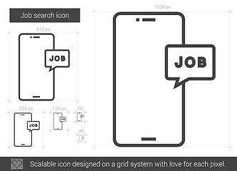 Image showing Job search line icon.