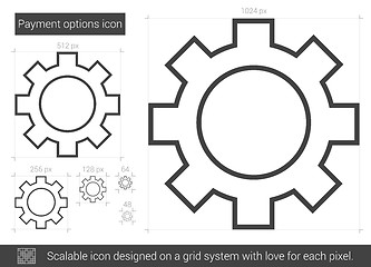 Image showing Payment options line icon.