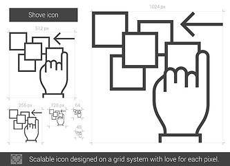 Image showing Shove line icon.