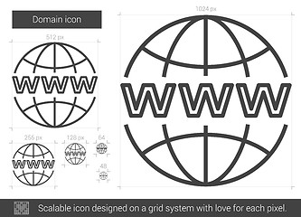 Image showing Domain line icon.