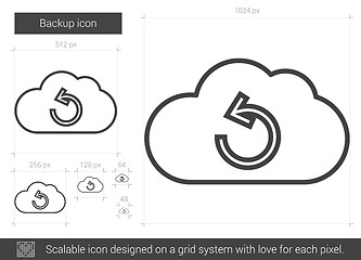 Image showing Backup line icon.