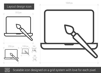 Image showing Layout design line icon.