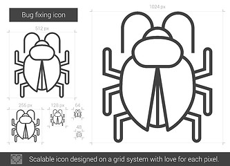 Image showing Bug fixing line icon.