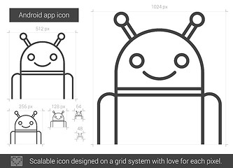 Image showing Robot line icon.