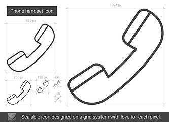 Image showing Phone handset line icon.