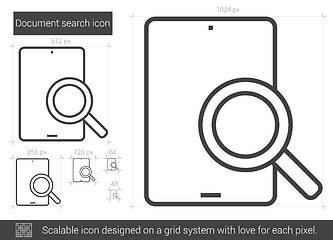 Image showing Document search line icon.