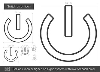 Image showing Switch on off line icon.