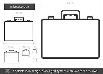 Image showing Briefcase line icon.