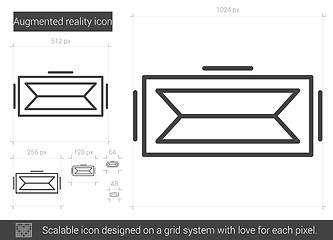 Image showing Augmented reality line icon.