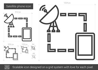 Image showing Satellite phone line icon.