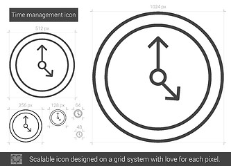 Image showing Time management line icon.