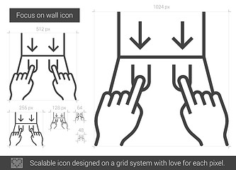 Image showing Wall focus line icon.