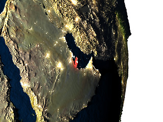 Image showing Qatar from space during dusk