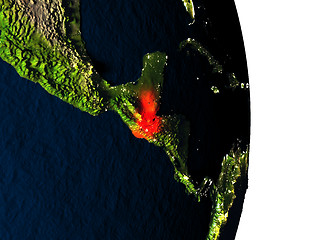 Image showing Guatemala from space during dusk