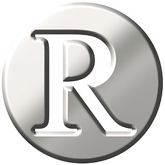 Image showing 3D Steel Letter R