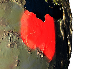 Image showing Libya from space during dusk