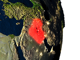 Image showing Iraq from space during dusk