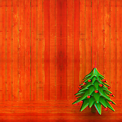 Image showing Christmas background. 3d illustration. Anaglyph. View with red/c