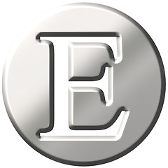 Image showing 3D Steel Letter E