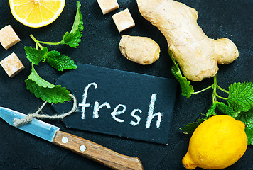 Image showing fresh ingredients for tea