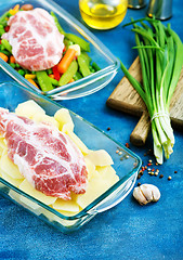 Image showing vegetables and meat in bowl