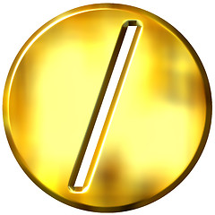 Image showing 3D Golden Framed Division Symbol