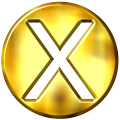 Image showing 3D Golden Framed Multiplication Symbol