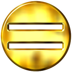 Image showing 3D Golden Framed Equality Symbol