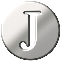 Image showing 3D Steel Letter J