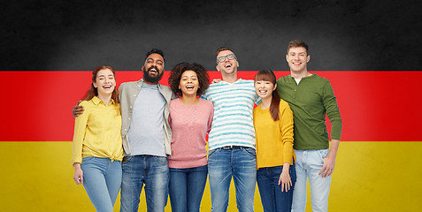 Image showing international group of happy smiling people