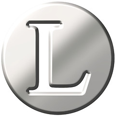 Image showing 3D Steel Letter L
