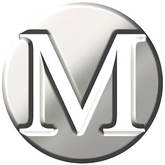 Image showing 3D Steel Letter M