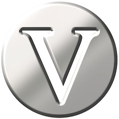 Image showing 3D Steel Letter V