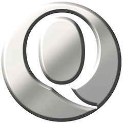 Image showing 3D Steel Letter Q